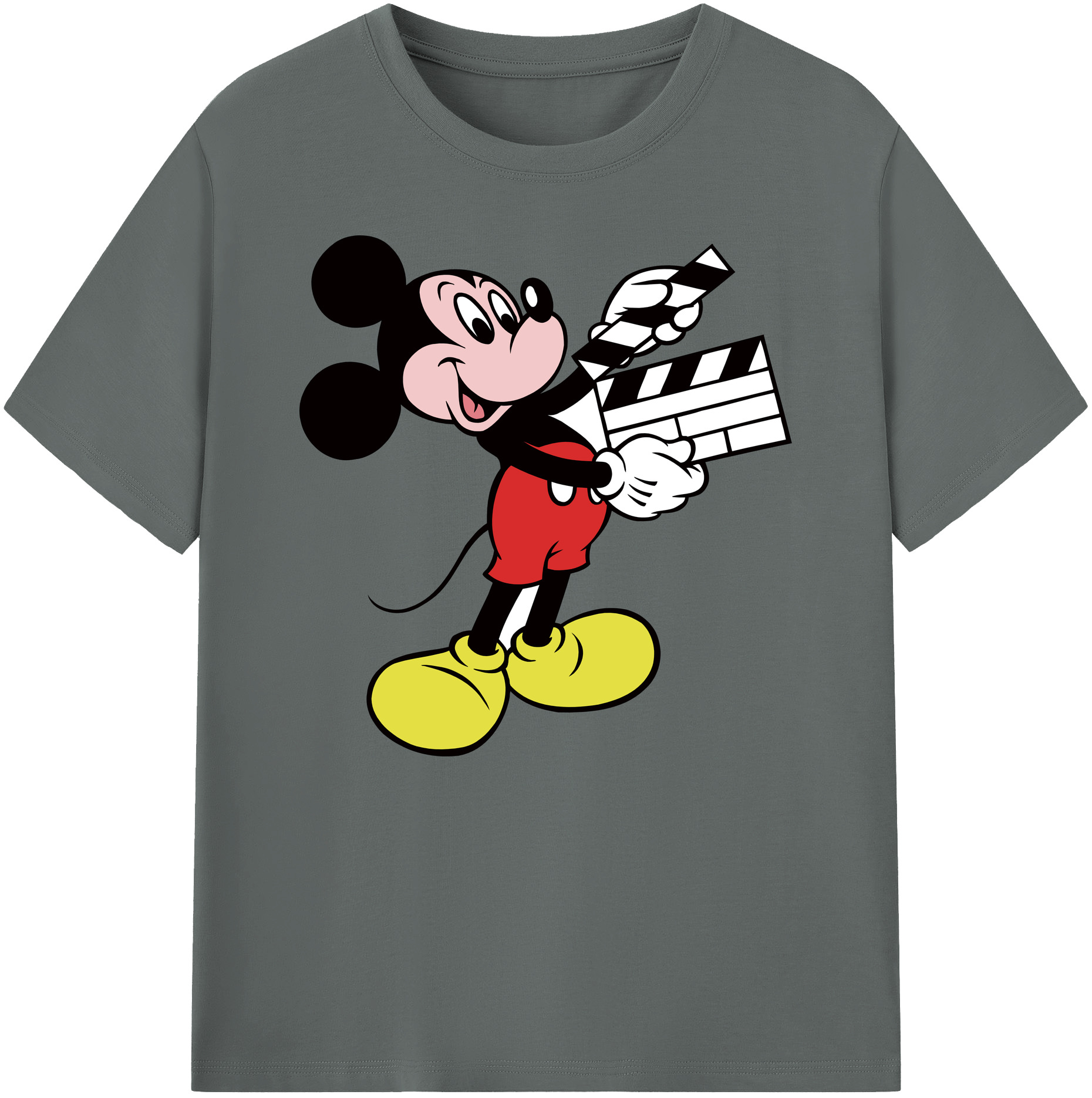 ミッキーマウス Mickey Mouse 綿100％ メンズ半袖Tシャツ｜肌触りやわらか＆通気性